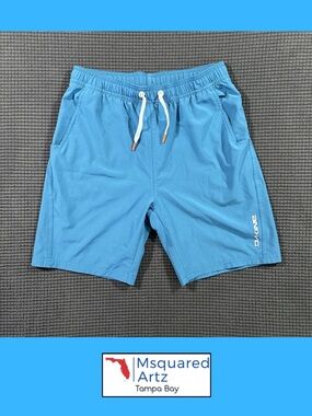 Dakine Mens Medium Blue Swim Trunks Compression Lined Hybrid Shorts Beach